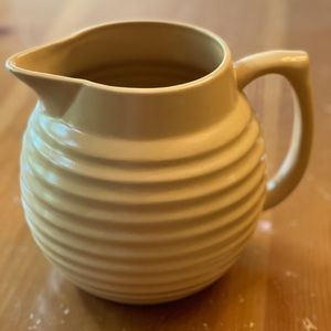 Over and Back Yellow Ware pitcher